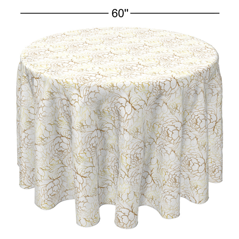 Hollingdon Round Floral Cotton Twill Tablecloth