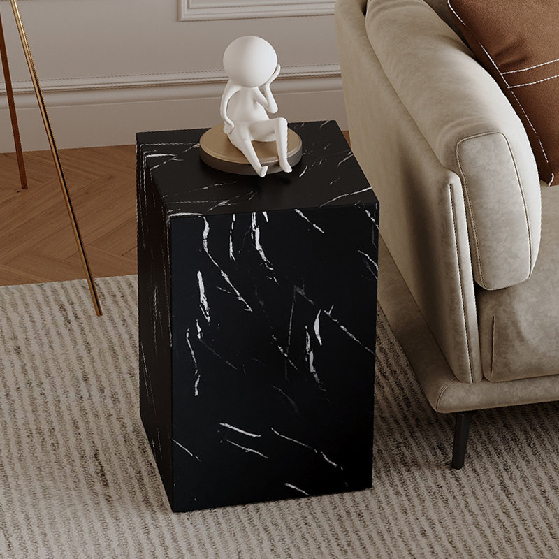 Table de bout, H 19,69 po x l 11,81 po x P 11,81 po, Noir