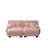 Cloud Couch Sleeper Sofa For Living Room, Chenille 2 Seater Sofa With 2 Lumbar Pillows And 2 Throw Pillows , Upholstered Wide Arm Sofa With 2 Ottomans,Chenille Pink-1049296210