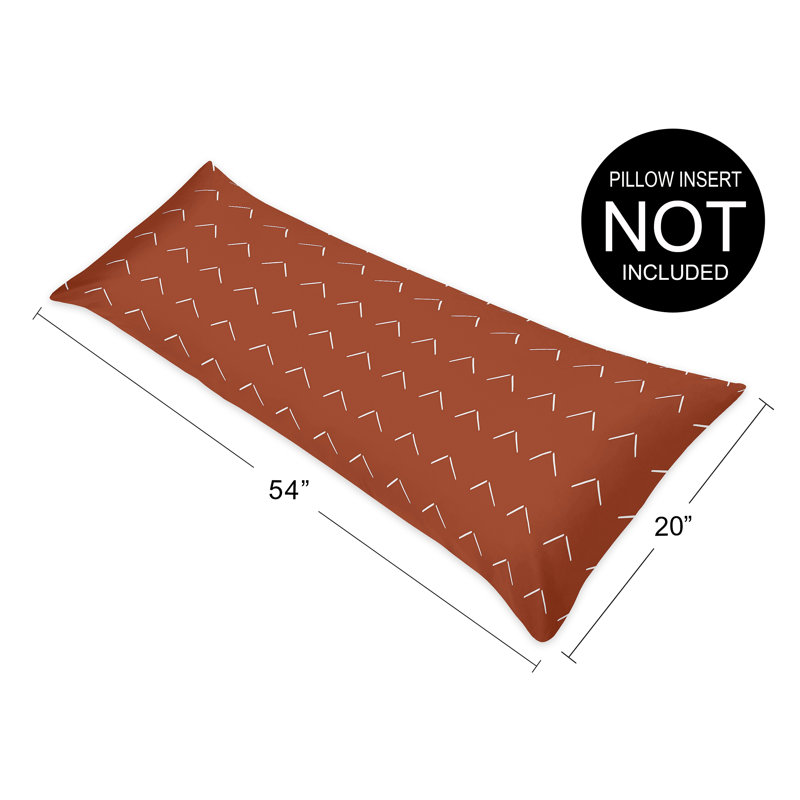 Orange and Ivory Diamond Tuft Microfiber Body Pillowcase