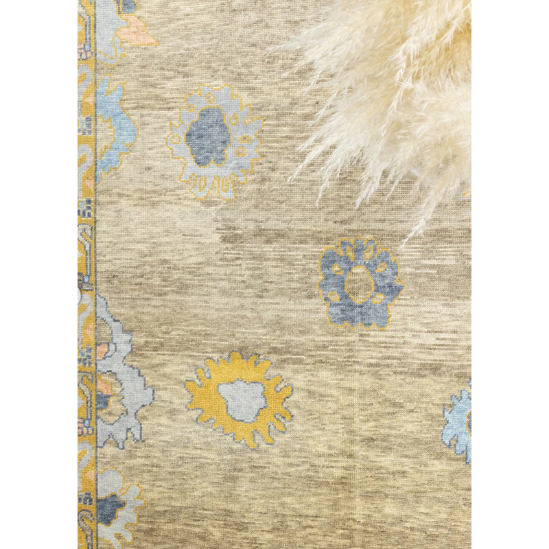 Tapis Oushak tissé à la main Blaundusn