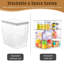 Paquet de 6 bacs de rangement transparents avec couvercles, boîtes de rangement empilables de 7 pintes pour le rangement et l'organisation, contenants de rangement en plastique avec couvercles, bacs en plastique avec poignées pour le bureau, la chambre à coucher, la salle d'étude