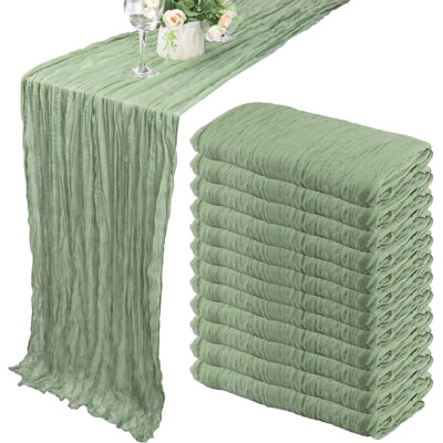 12-pack 10ft Boho Cheesecloth Table Runners