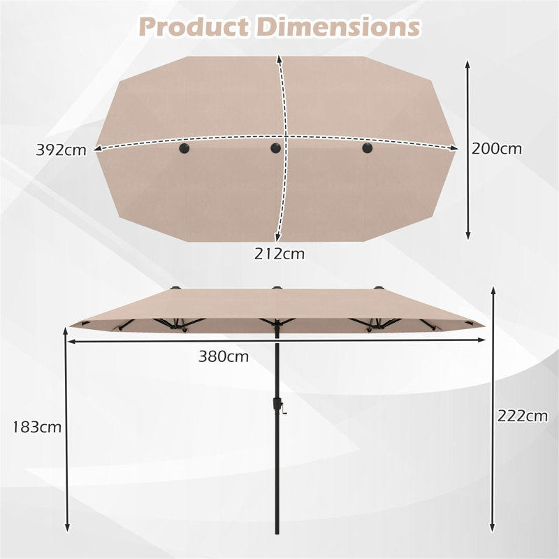 380cm Market Parasol