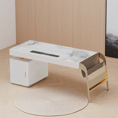 Luxury Style Sintered Stone Tabletop Office Desk