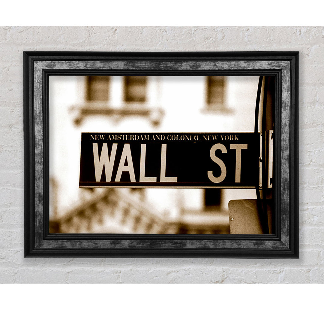 New York City Wall Street - Einzelner Bilderrahmen Kunstdrucke