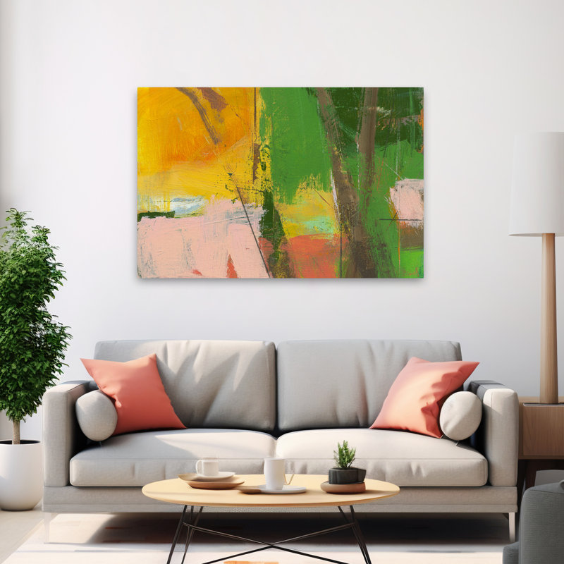 «Pink Light Fragment 9» - Art abstrait, H 40 po x l 60 po
