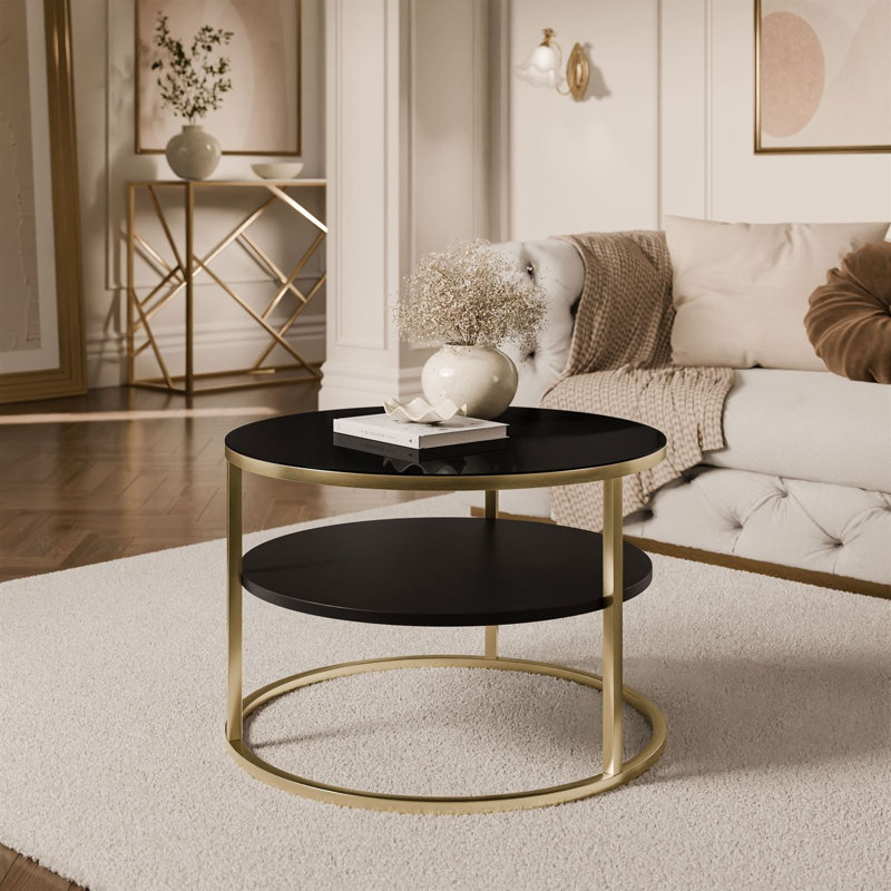 Coffee Table, black glass