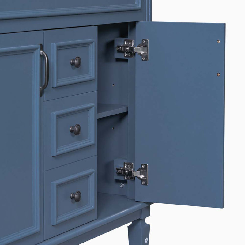 Ensemble de meuble-lavabo simple 36 po Clent, Bleu