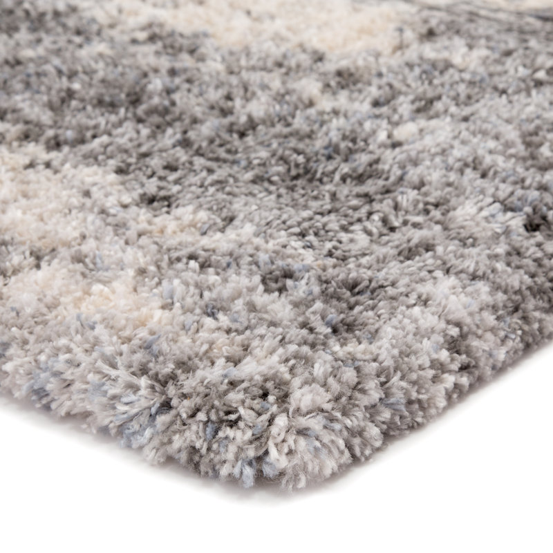  Tapis abstrait gris et ivoire Elodie LYR02 (8 pi x 10 pi)