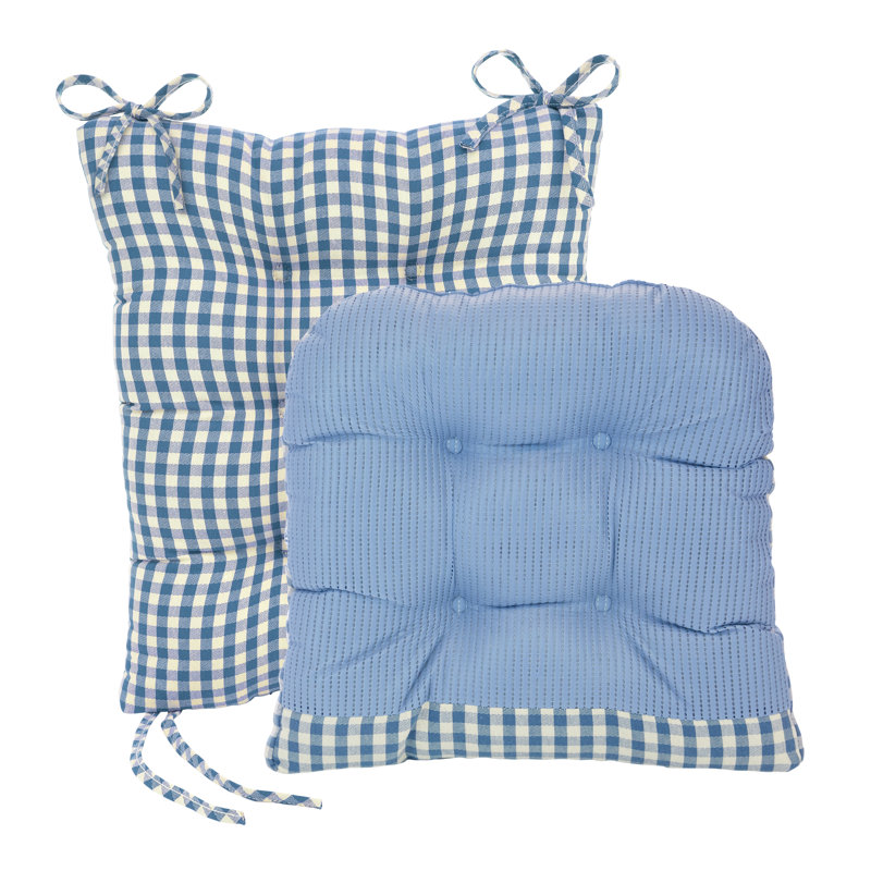 Ensemble de coussins de chaise berçante antidérapant, Wedgewood