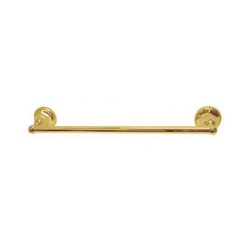 Metropolitan 24" Wall Mounted Towel Bar, Polished Brass