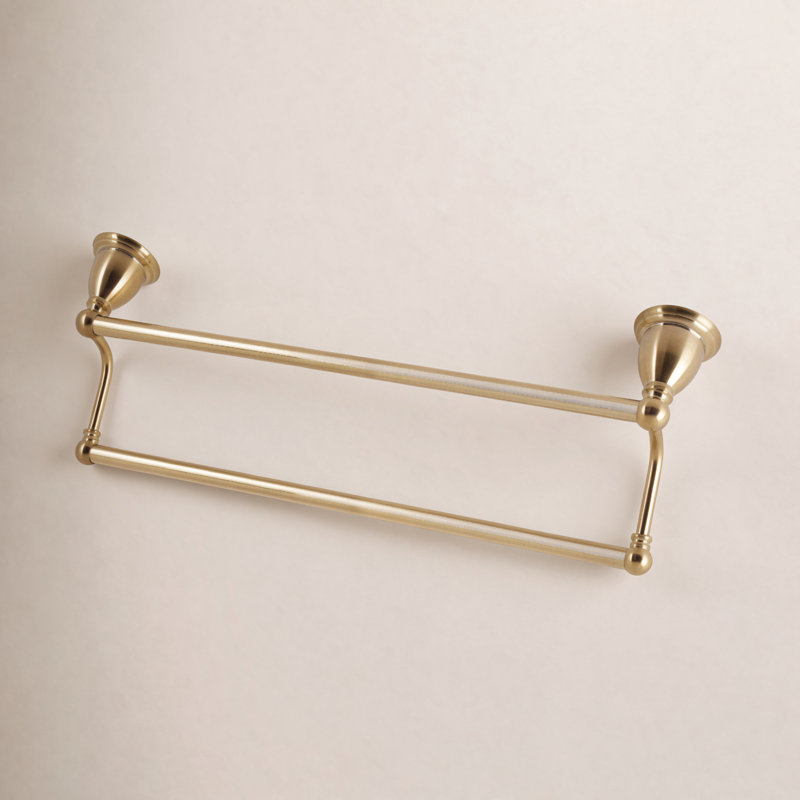 Kingston Brass Heritage 18-Inch Dual Towel Bar, Brushed Brass