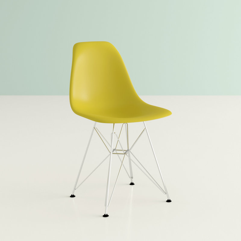 Chaise d'appoint Loie Pays-Bas, Moutarde, Argent argent, 4
