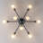 9-light Glass Globe Sputnik Flush Mount