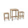 Avalon 2 - Person Teak Wood Patio Dining Set with Square Table