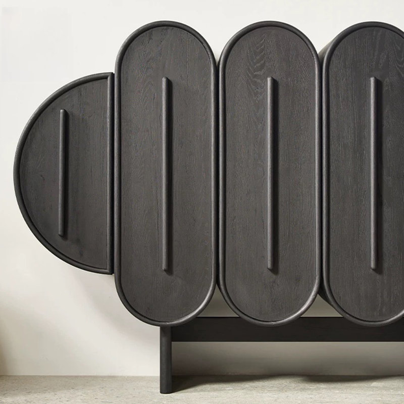 Nordic-style modern and simple sideboard, 35.4" H x 63" W x 15.4" D