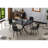 Mid Century Modern Square Table, 38.6" Black And Iron Legs, Space Saving, Easy To Maintain Clean Dining Construction, Install