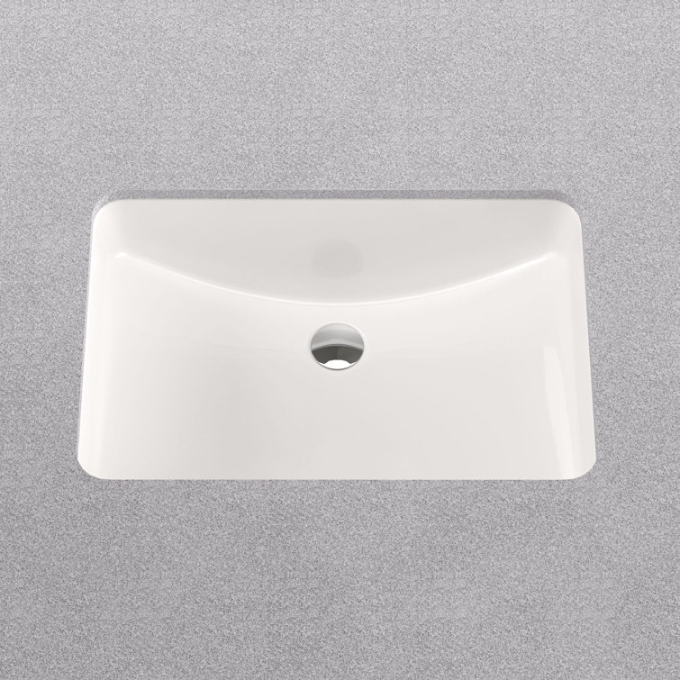 Proflo 16.13'' White Vitreous China Rectangular Bathroom Sink with Overflow