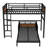 Twin XL Metal Bunk Bed With Loft & Quiet Frame,  Separable Bunk Beds-196002677-196002674