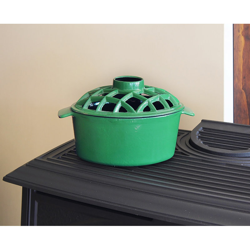 Hepp 0.55 Gal. Warm Mist Steam Tabletop Humidifier Cast Iron, Green
