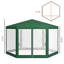 Tente de fête extérieure Outsunny avec parois de protection en filet