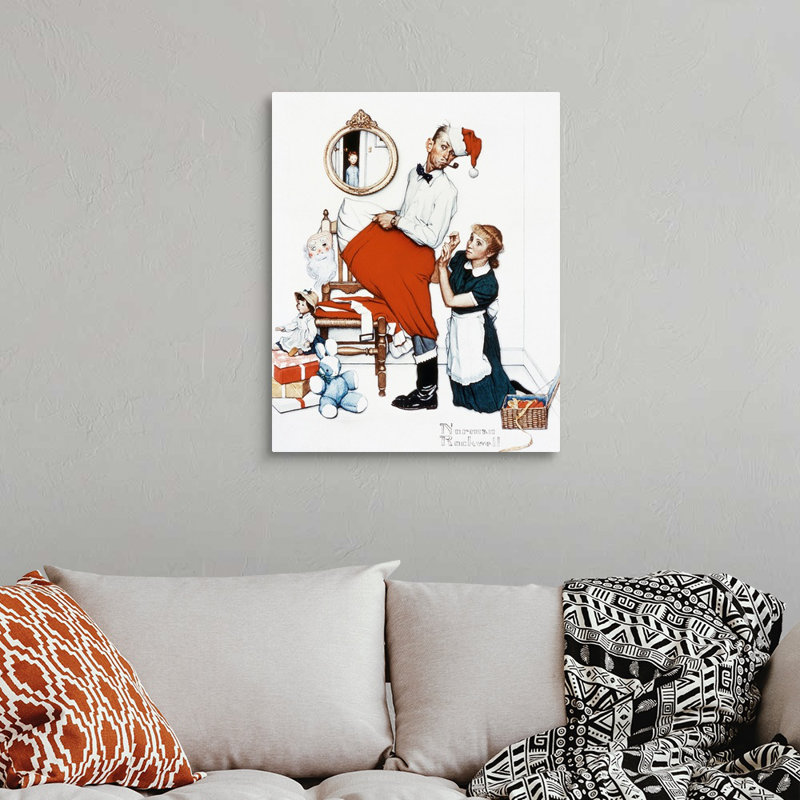 «Santa's Surprise», art mural sur toile, H 30 po x l 24 po x P 1,25 po, Toile tendue