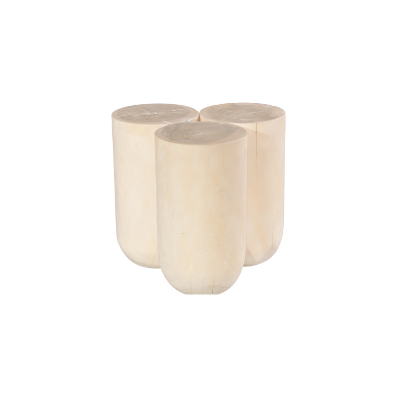 Triflora Side Table, Bleached, Small, 16" H x 18" W x 18" D