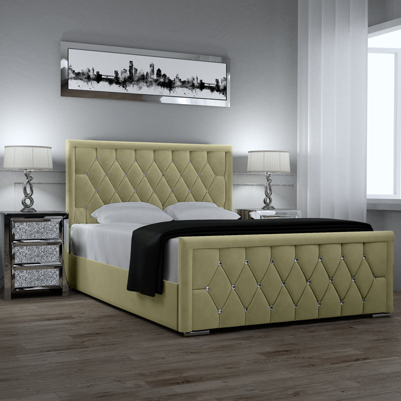 Chenault Upholstered Bed, Black, Kingsize (5')
