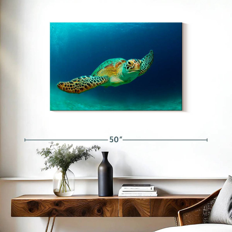 Brampt Philippine Green Sea Turtle, 24" H x 36" W