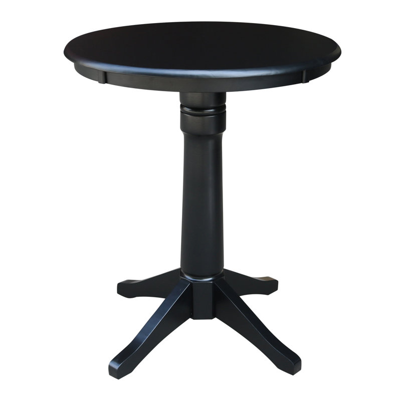 Gianluka Counter Height Solid Wood Dining Table, Black, 35.9" H x 30" L x 30" W