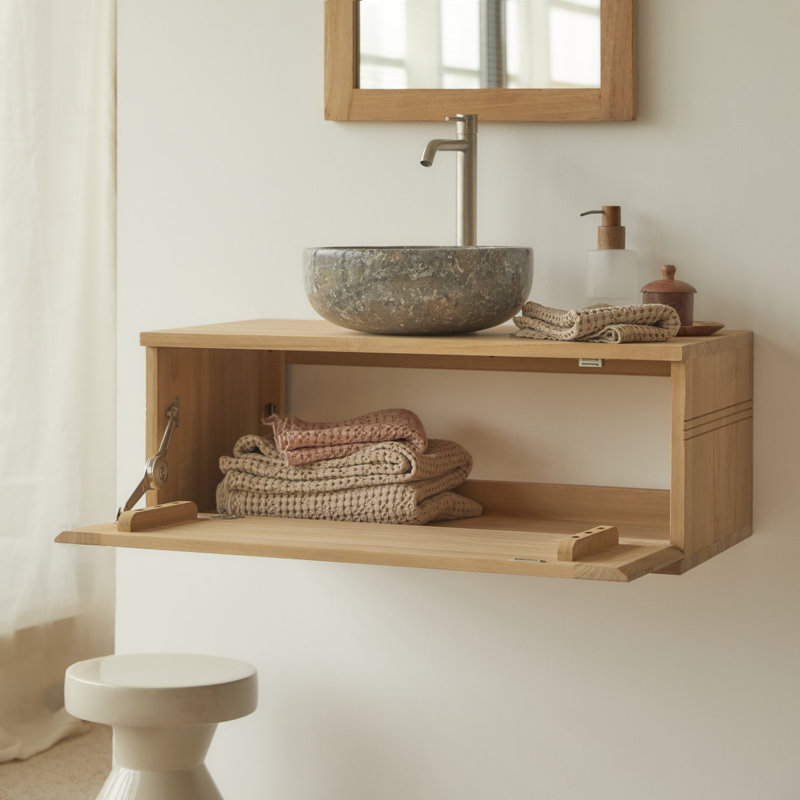 Basic 95 mm Wall Mounted Single Double Bathroom Vanity Base