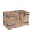 Victorian Style Decorative Trunk in Chinese Fir Wood with Metal Accents