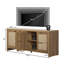 Meuble télé Boho avec 4 armoires de rangement en rotin, centre de divertissement télé pour téléviseur de 65 po ou moins-2117595354