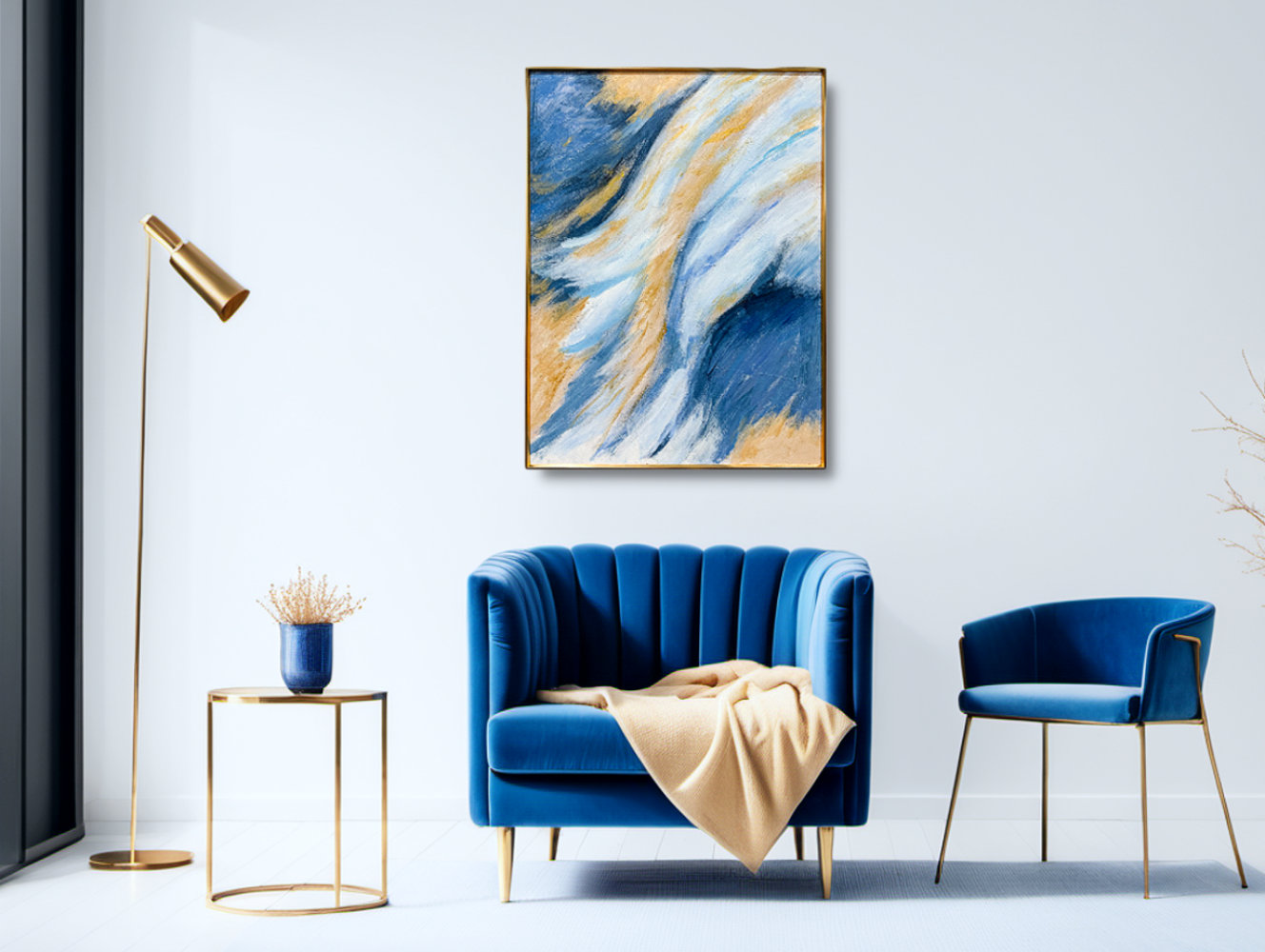 Metro Lane Starlight Celestial - Abstract Oil Printing On Canvas ...