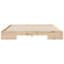 Floor Bed Frame With Storage Solid Pine Wood-804586009-804586012