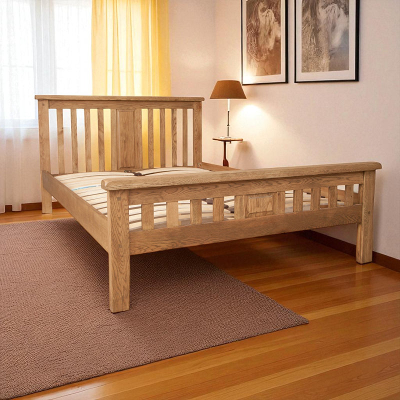 Melbourne Bed, European Double (140 x 200 cm), Oak