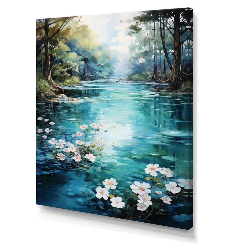 Romantiques sérénités florales II - impression, H 32 po x l 16 po x P 1 po, Toile tendue