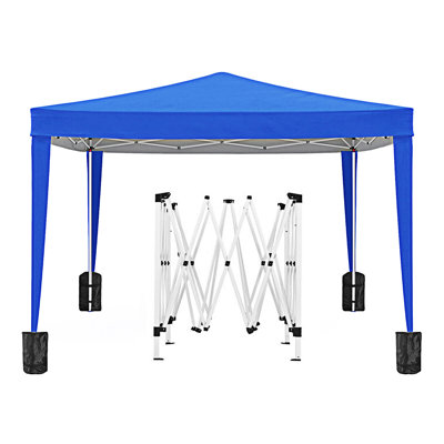 Folding Canopy With  Removable Sidewalls Outdoor Event Shelter UPF + Gazebo Portable Tents  Parties Beach Camping Wedding EZ Pop Up Canopy Pcs Weight Bag + Carry Bag