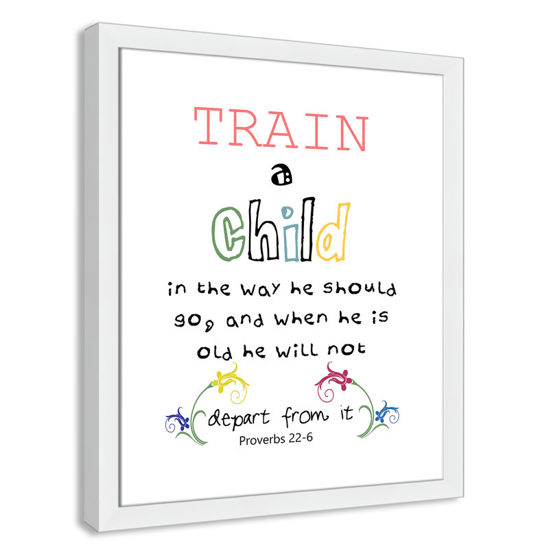 «Train a Chile Train a Child», impression sur papier, H 24,5 po x l 20,5 po x P 0,6 po, Encadré plat blanc