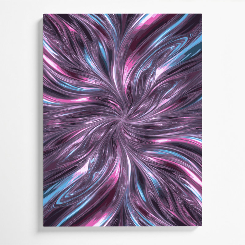 Digital Abstraction 86 Purple Canvas Wall Art, 16" H x 20" W