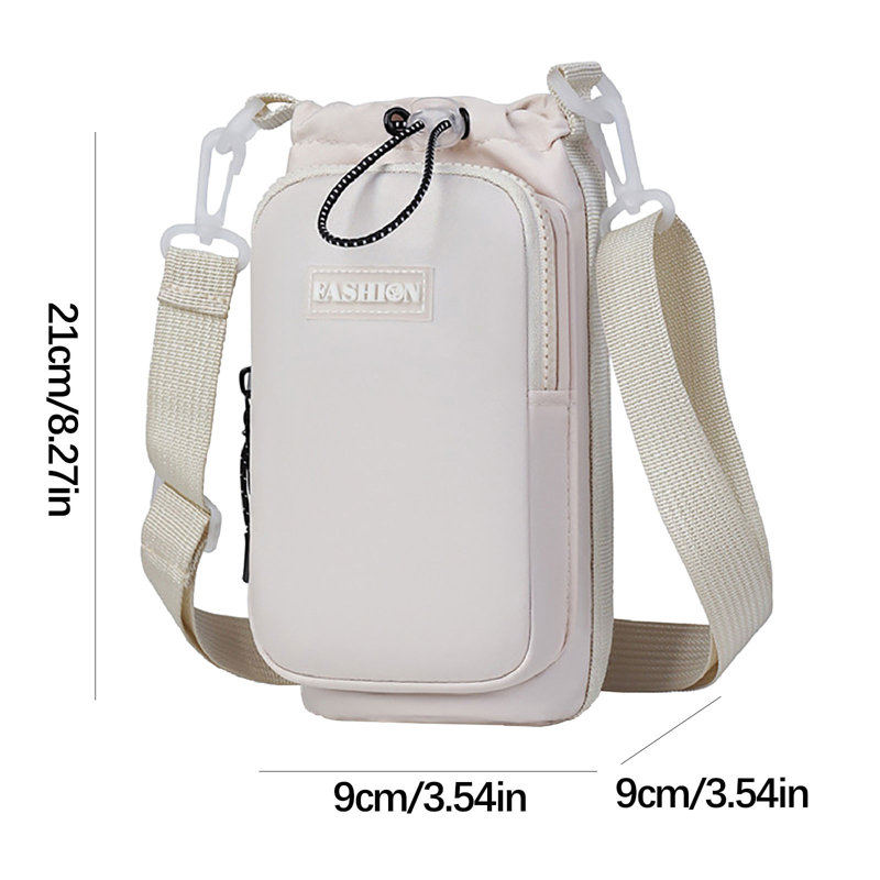 Sac à bandoulière portatif pour femmes, Blanc