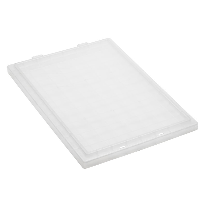 Tote Box Lid, for use with SNT200, case of 6, 6.38" H x 15.5" W x 19.5" D, Clear, 6