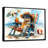 Turtle On The Beach Relaxing - Coastal Animal Wall Art Living Room-679396594-679396598