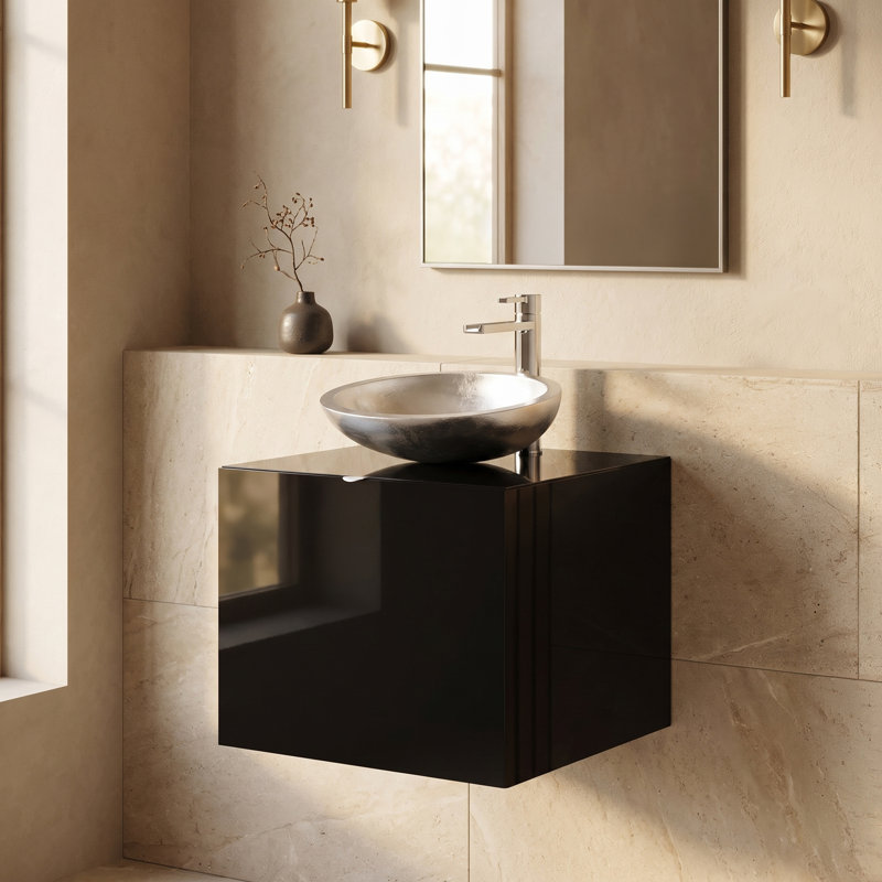 Mia 20'' W Single Vanity, Black, Black