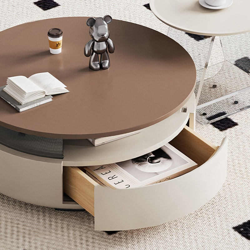 Combinaison de table basse pour petit appartement, Brun