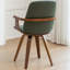 Modern Upholstered Leather Swivel Dining Chairs-1767130280