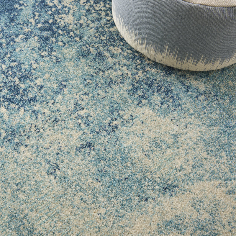 Geomar Passion Navy Light Blue Area Rug, Rectangle 201cm x 290cm