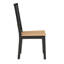 Chaise d'appoint à dossier en lattes de bois massif Lixy