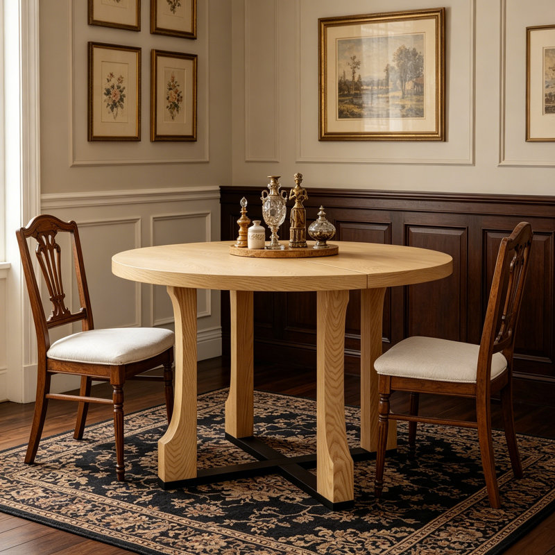 Table de salle à manger 48 ", Bois de frêne naturel